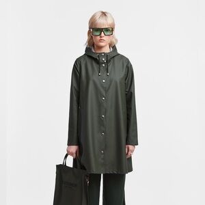 Women’s Stutterheim Mosebacke Rain Coat Waterproof Olive Green